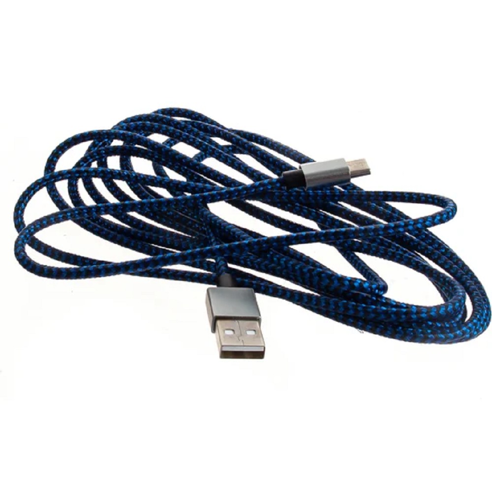 PERFEO Кабель USB2.0 A вилка - USB Type-C вилка, черно-синий, длина 3 м. (U4904)