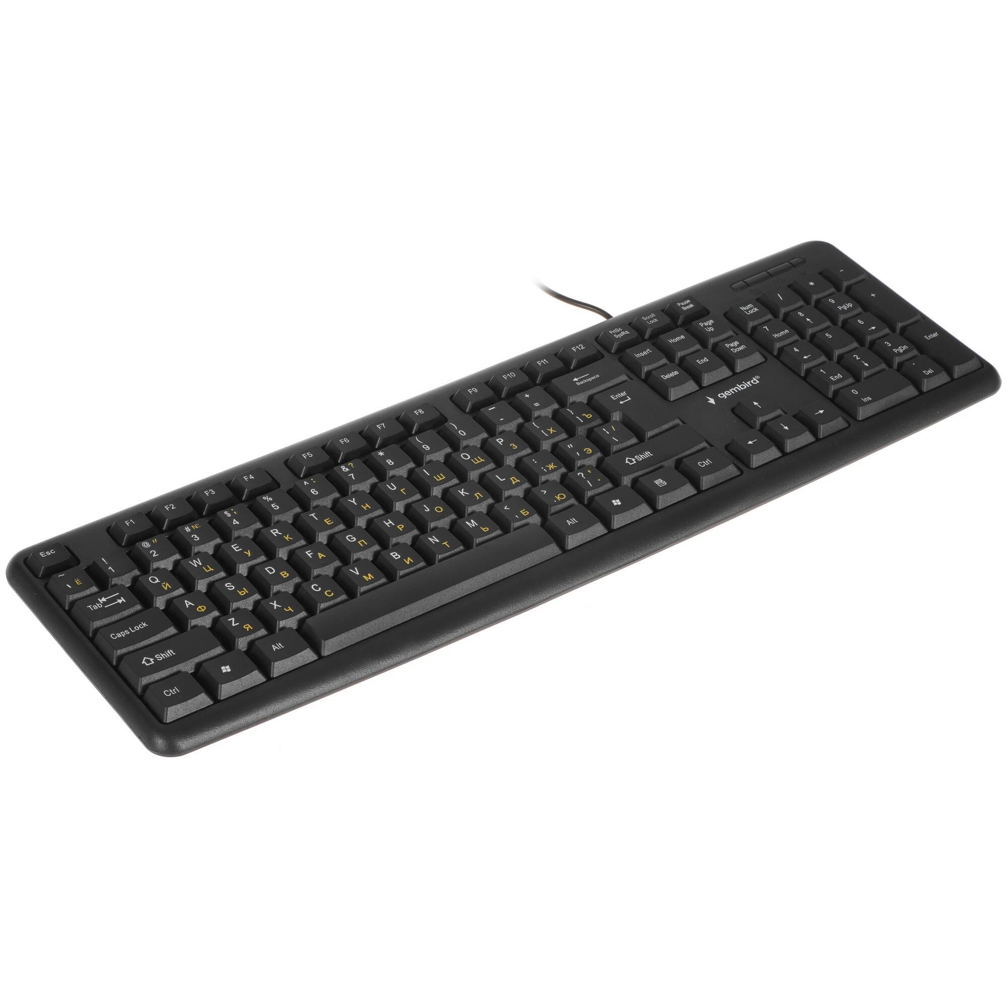 Клавиатура Gembird KB-8320UXL-BL,{ черный, USB, кабель 2 м., 104 клавиши}