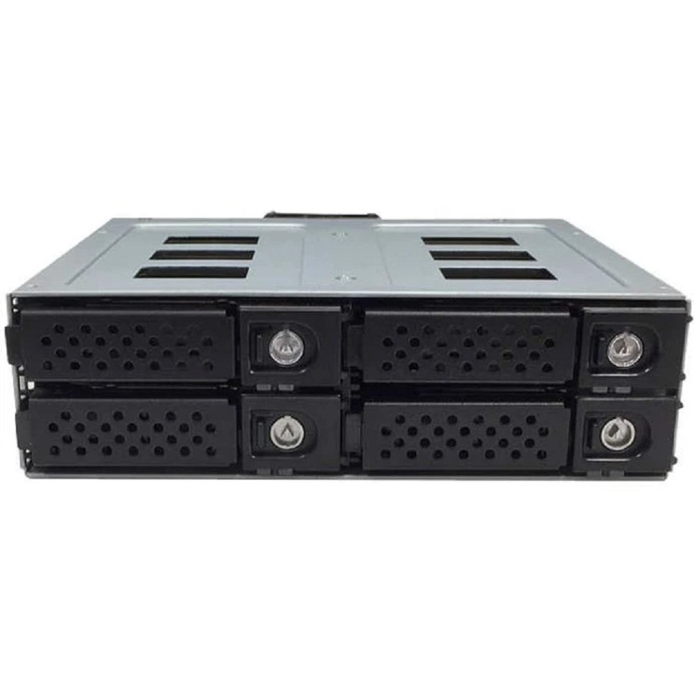 Procase G2-104-SATA3-BK {Hot-swap корзина 4 SATA3/SAS 12G,черный,с замком,hotswap mobie rack 2,5" HDD(1x5,25),4*SATA,2xFAN 40x15mm}
