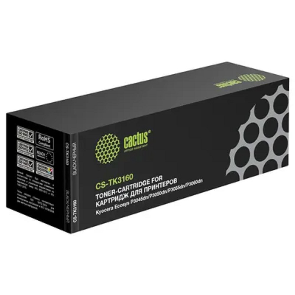 Cactus CS-TK3160 TK-3160 черный (12500стр.) для Kyocera Ecosys P3045dn/P3050dn/P3055dn/P3060dn