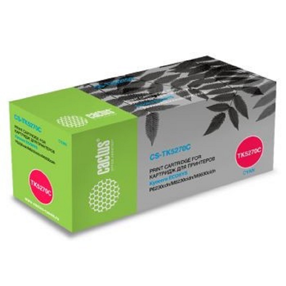 Cactus CS-TK5270C TK-5270C голубой (6000стр.) для Kyocera Ecosys P6230cdn/M6230cidn/M6630cidn