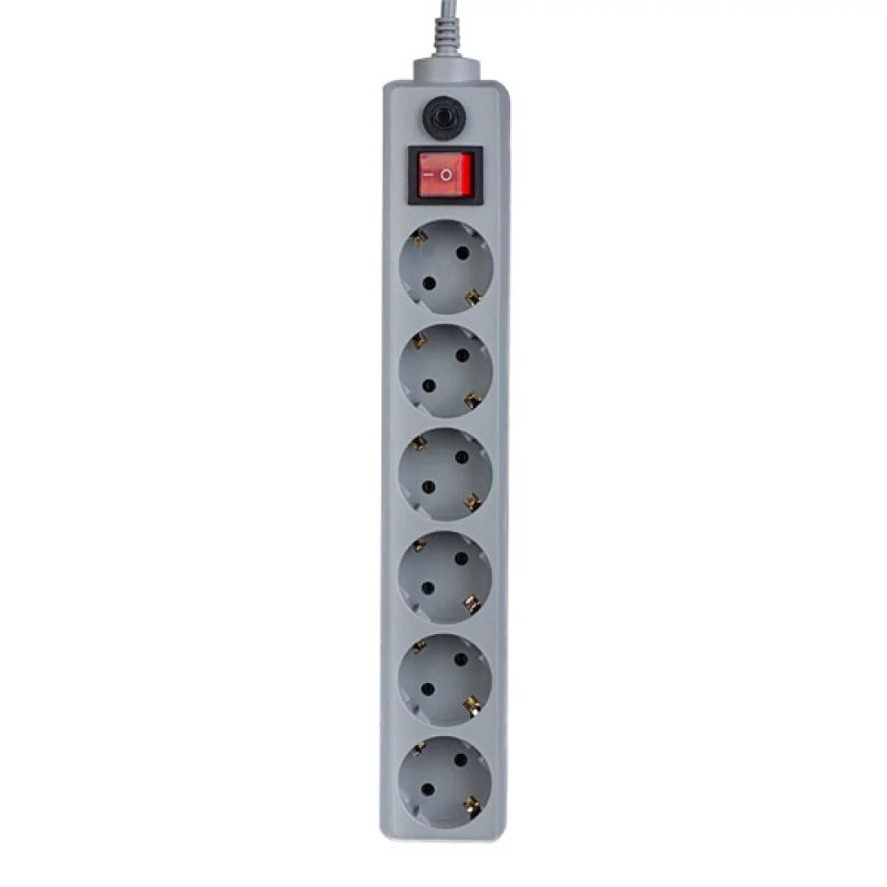 Perfeo Сетевой фильтр "POWER+", PF_A4673 (3,0м, 6 розеток, серый (PF-PP-6/3,0-G))