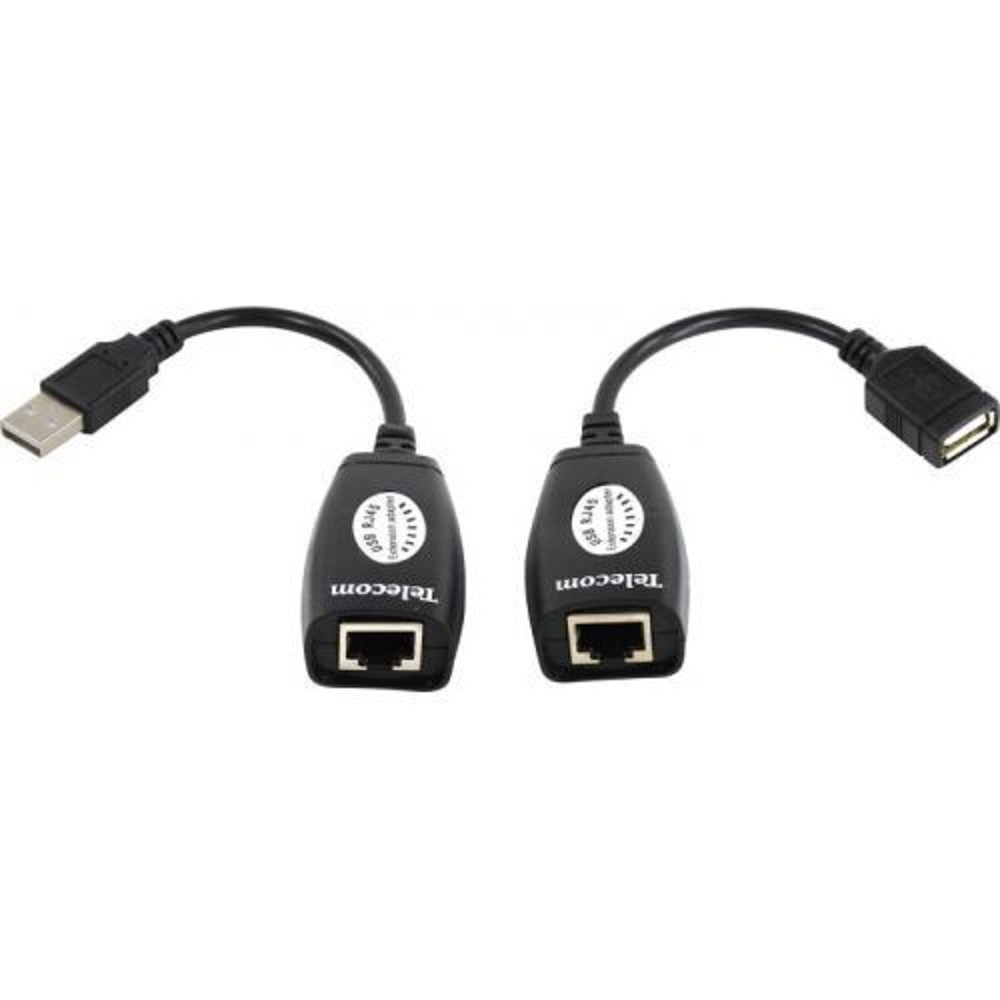 Telecom Адаптер-удлинитель USB-AMAF/RJ45, по витой паре до 45m [6926123510322] арт. TU824