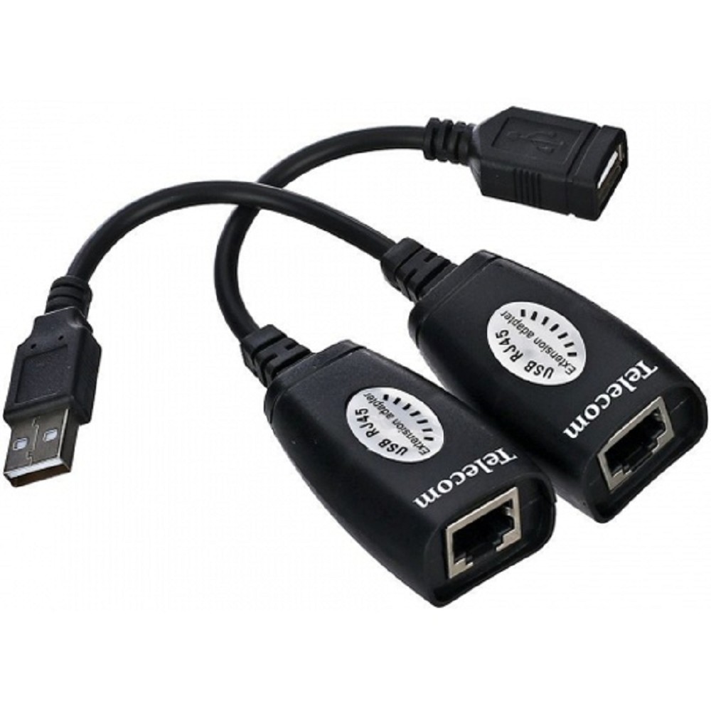 Telecom Адаптер-удлинитель USB-AMAF/RJ45, по витой паре до 45m [6926123510322] арт. TU824