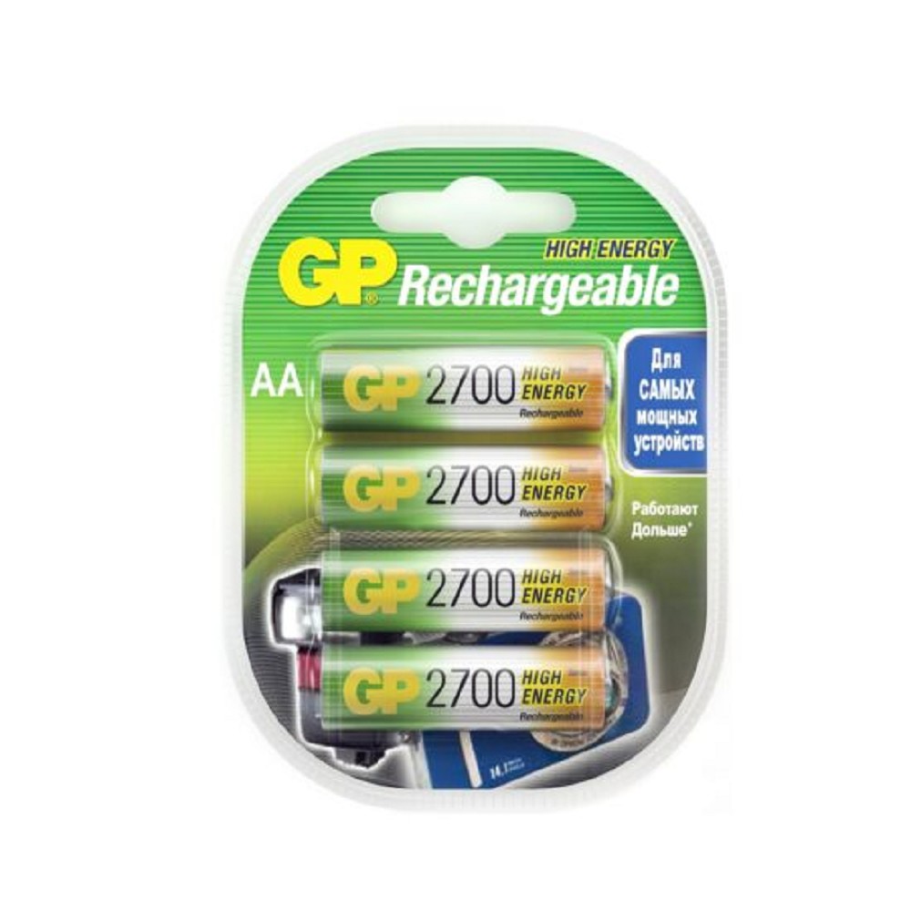 GP 270AAHC-2DECRC4 (4 шт. в уп-ке) аккумулятор (GP270AAHCRGY-2CRCB4) арт. 4891199077753
