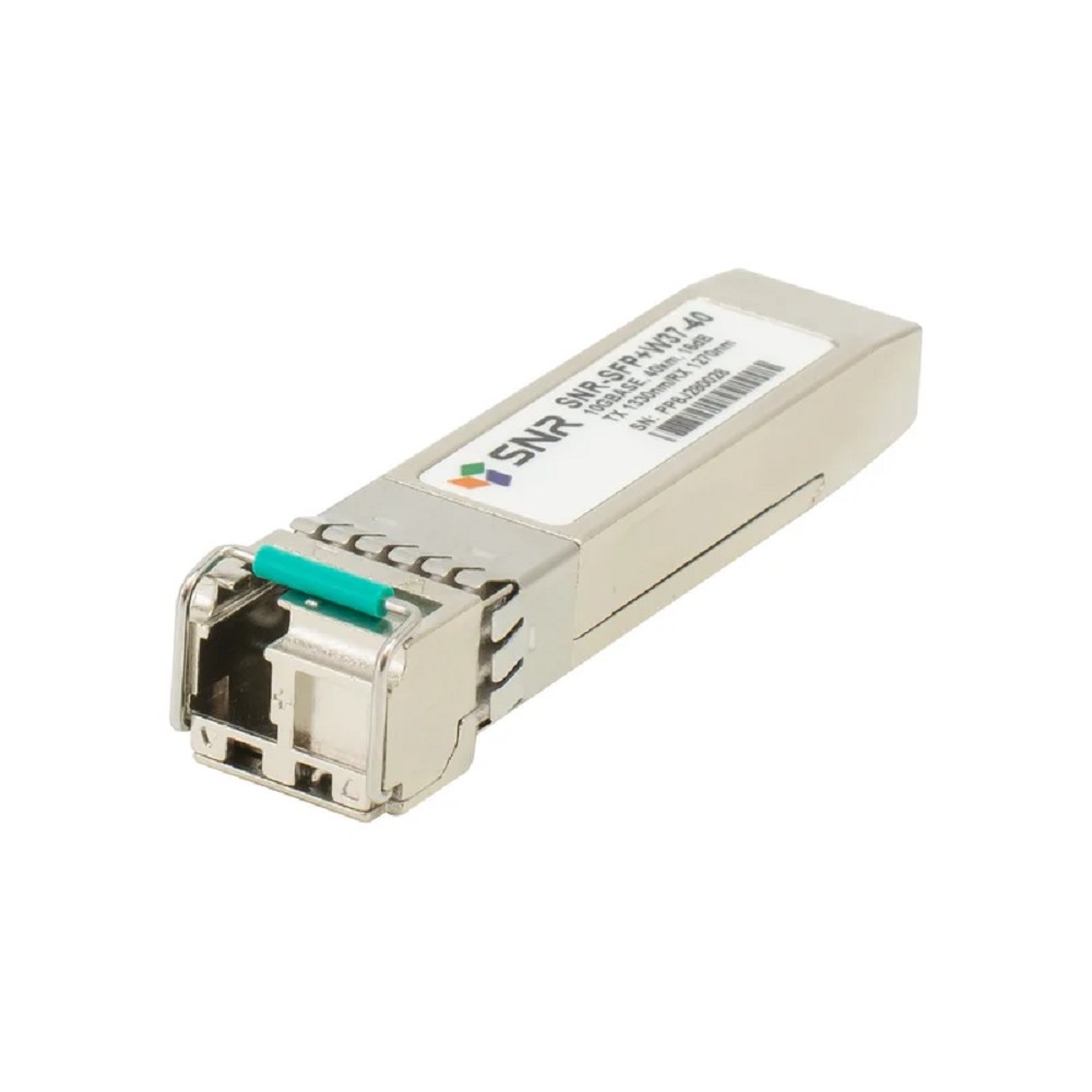 SNR SNR-SFP+W37-40 Одноволоконный модуль, SFP+ WDM 10GBASE-ER/EW, разъем LC, рабочая длина волны Tx/Rx: 1330/1270нм, дальность до 40км (16dB).