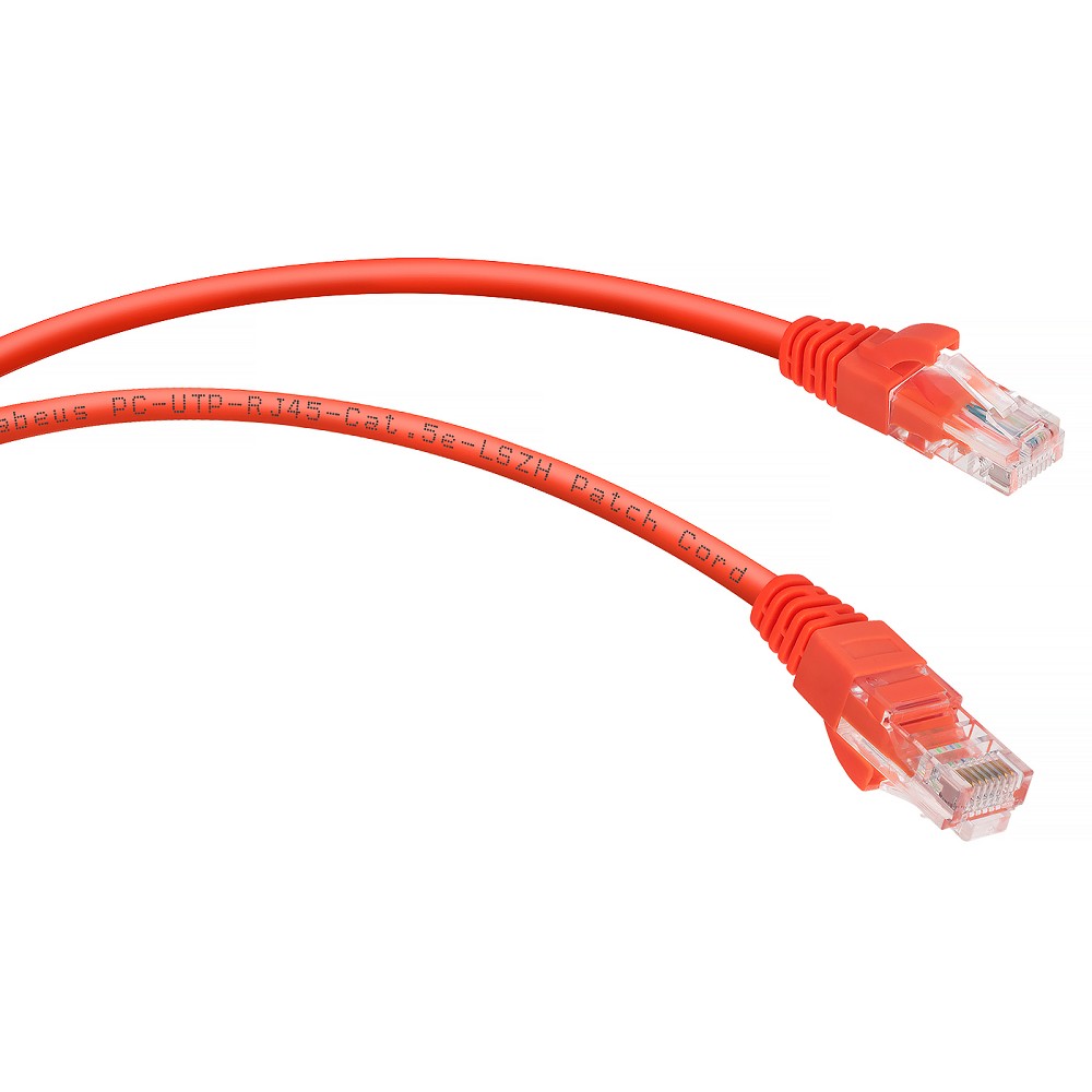 Cabeus PC-UTP-RJ45-Cat.5e-3m-RD-LSZH Патч-корд U/UTP, категория 5е, 2xRJ45/8p8c, неэкранированный, красный, LSZH, 3м