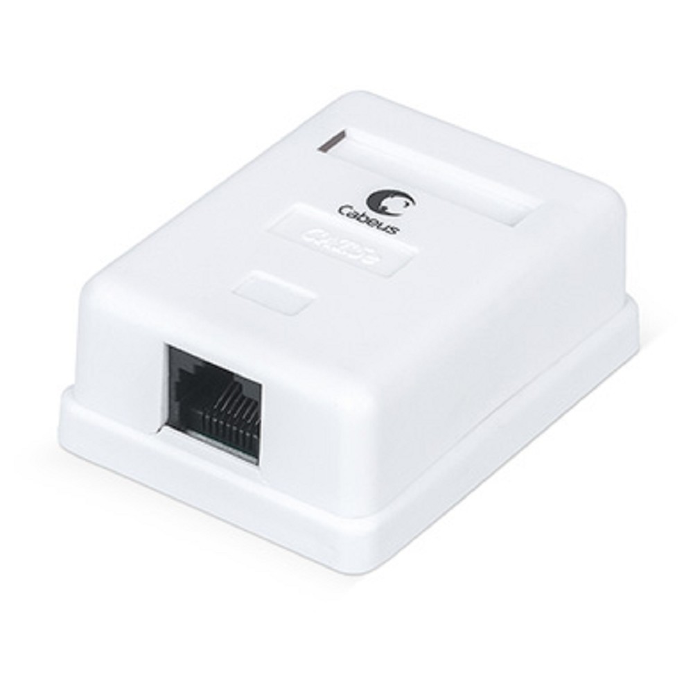 Cabeus WS-8P8C-Cat.5e-1 Розетка компьютерная RJ-45, категория 5e, одинарная, внешняя, Dual IDC