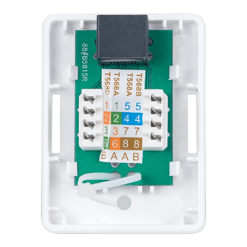 Cabeus WS-8P8C-Cat.5e-1 Розетка компьютерная RJ-45, категория 5e, одинарная, внешняя, Dual IDC