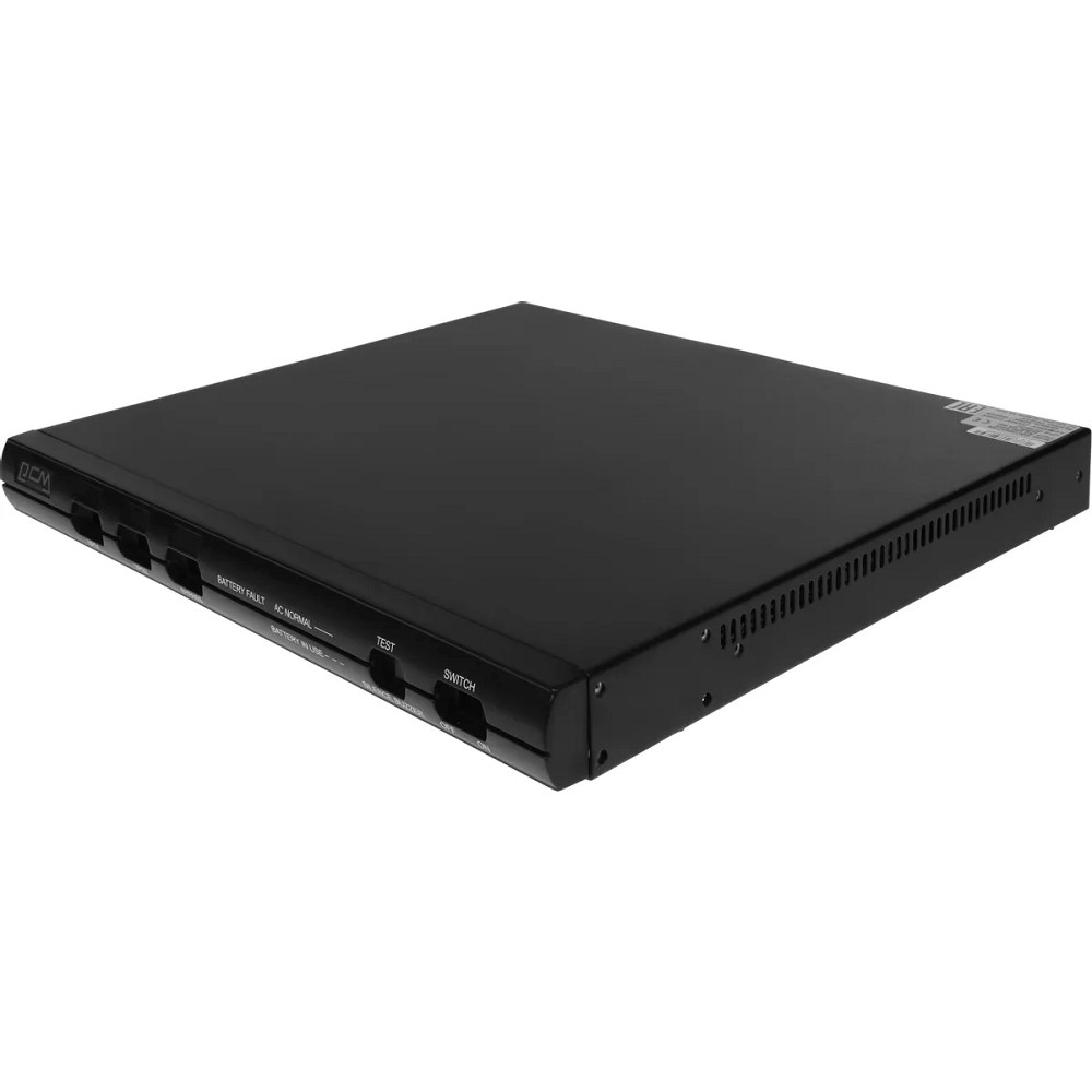 Powercom King Pro RM, Line-Interactive, 1000VA/800W, Rack mount 1U, 5*IEC320-C13 (1 surge & 4 batt), USB, LCD, black (1152593) арт. KIN-1000AP RM