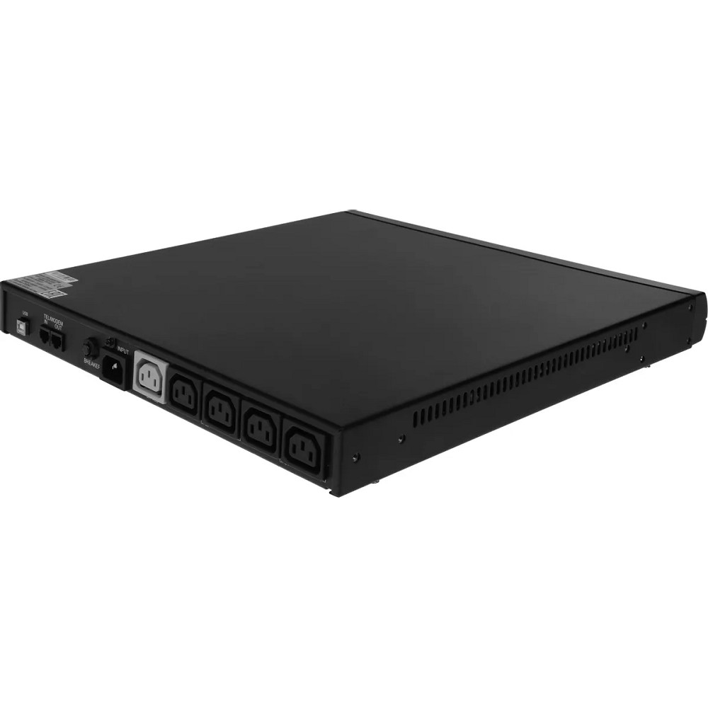Powercom King Pro RM, Line-Interactive, 1000VA/800W, Rack mount 1U, 5*IEC320-C13 (1 surge & 4 batt), USB, LCD, black (1152593) арт. KIN-1000AP RM