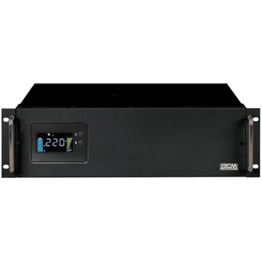 Powercom King Pro RM KIN-2200AP, LCD, 2200VA/1760W, Rack mount 3U, 8*IEC320-C13 (8 batt), SNMP Slot, black (1152608) арт. KIN-2200AP LCD