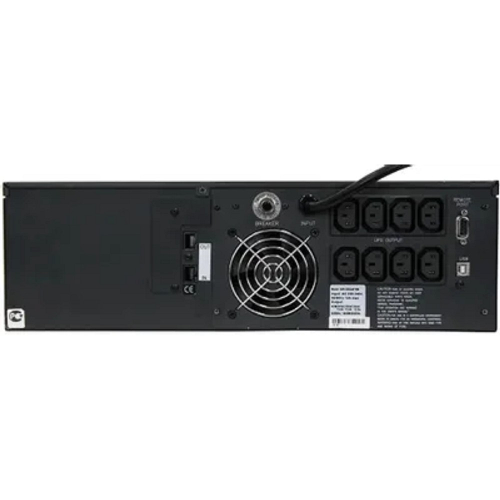 Powercom King Pro RM KIN-2200AP, LCD, 2200VA/1760W, Rack mount 3U, 8*IEC320-C13 (8 batt), SNMP Slot, black (1152608) арт. KIN-2200AP LCD