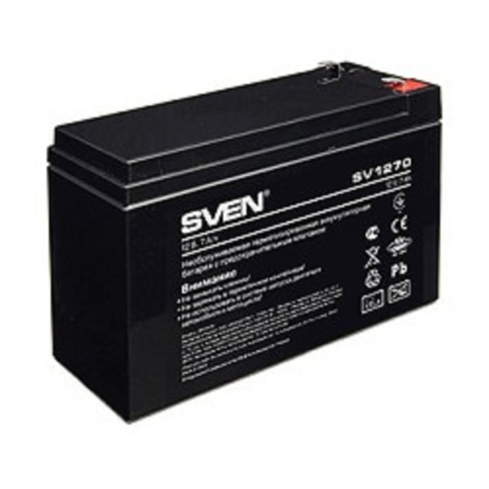 Sven SV1270 (12V 7Ah) батарея аккумуляторная {каждая батарейка в отдельном прозрачном пакете} арт. SV-0222007