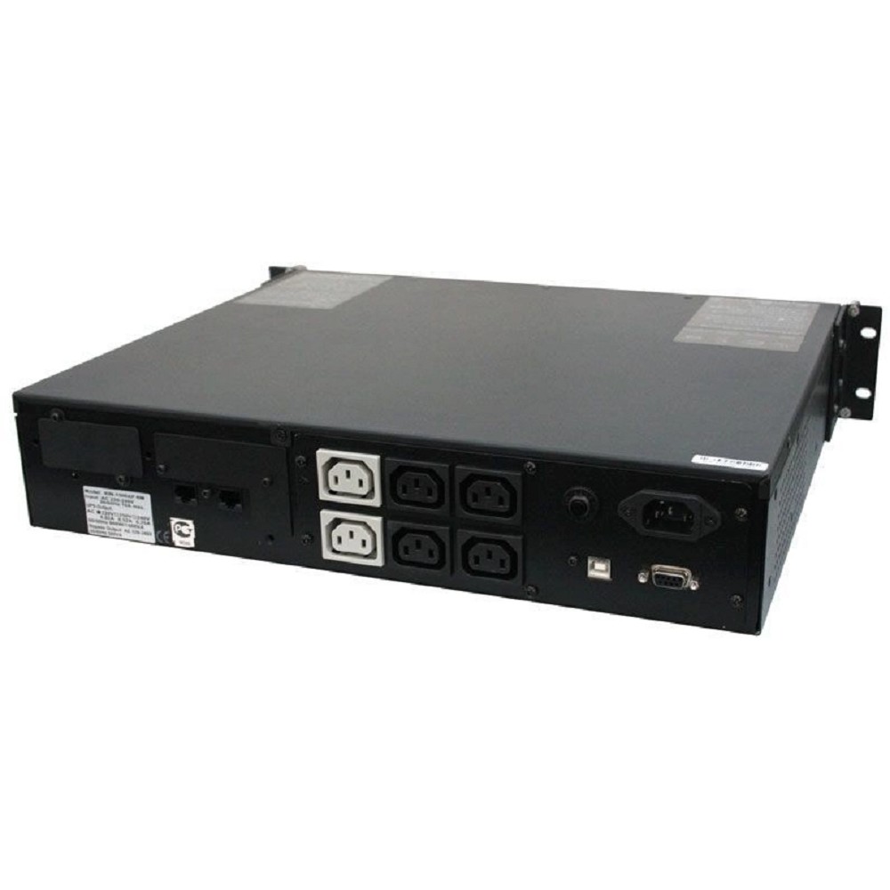 Powercom King Pro RM, Line-Interactive, 1500VA/1200W, Rack mount 2U, 6*IEC320-C13 (2 surge & 4 batt), Serial+USB, SmartSlot, LCD, black (1152600) арт. KIN-1500AP LCD