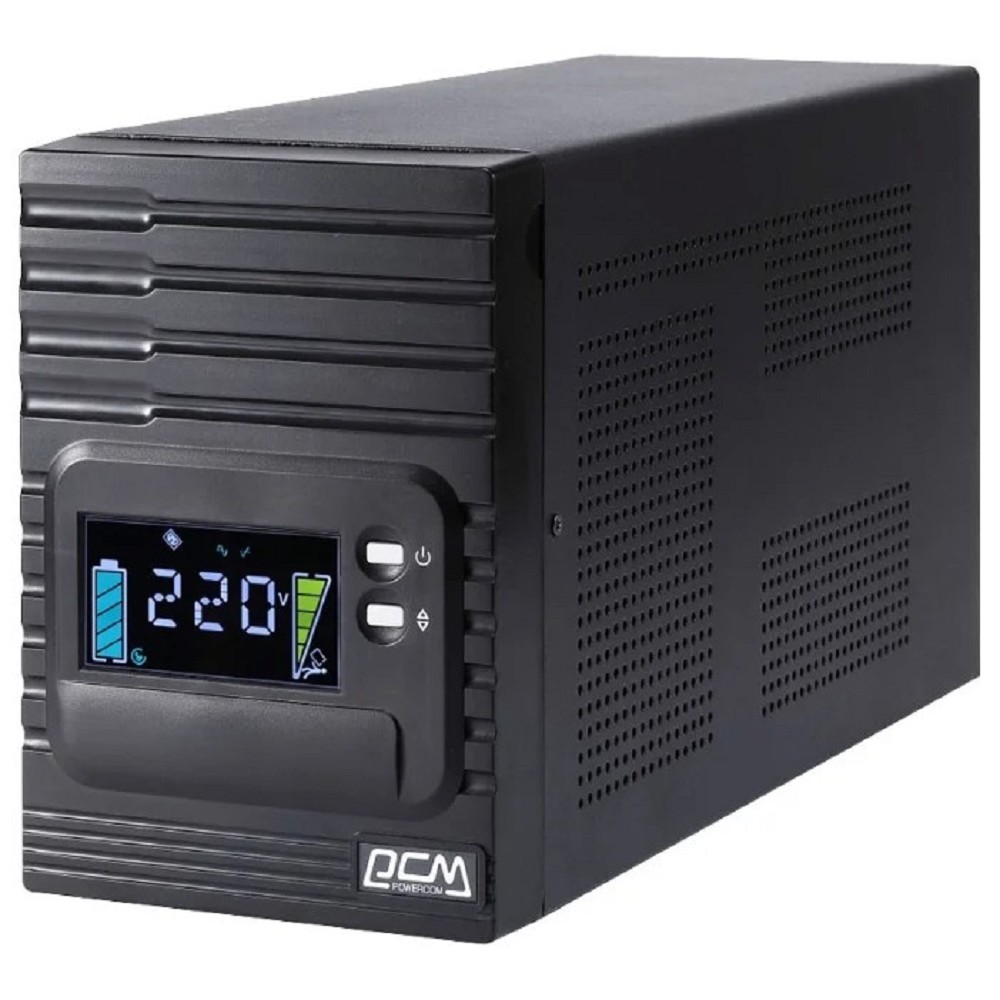 Powercom Smart King Pro+ SPT-1500, Line-Interactive, LCD, 1500VA/1200W, Tower, 8*IEC320-C13, SNMP Slot, black (1152565) арт. SPT-1500-II LCD