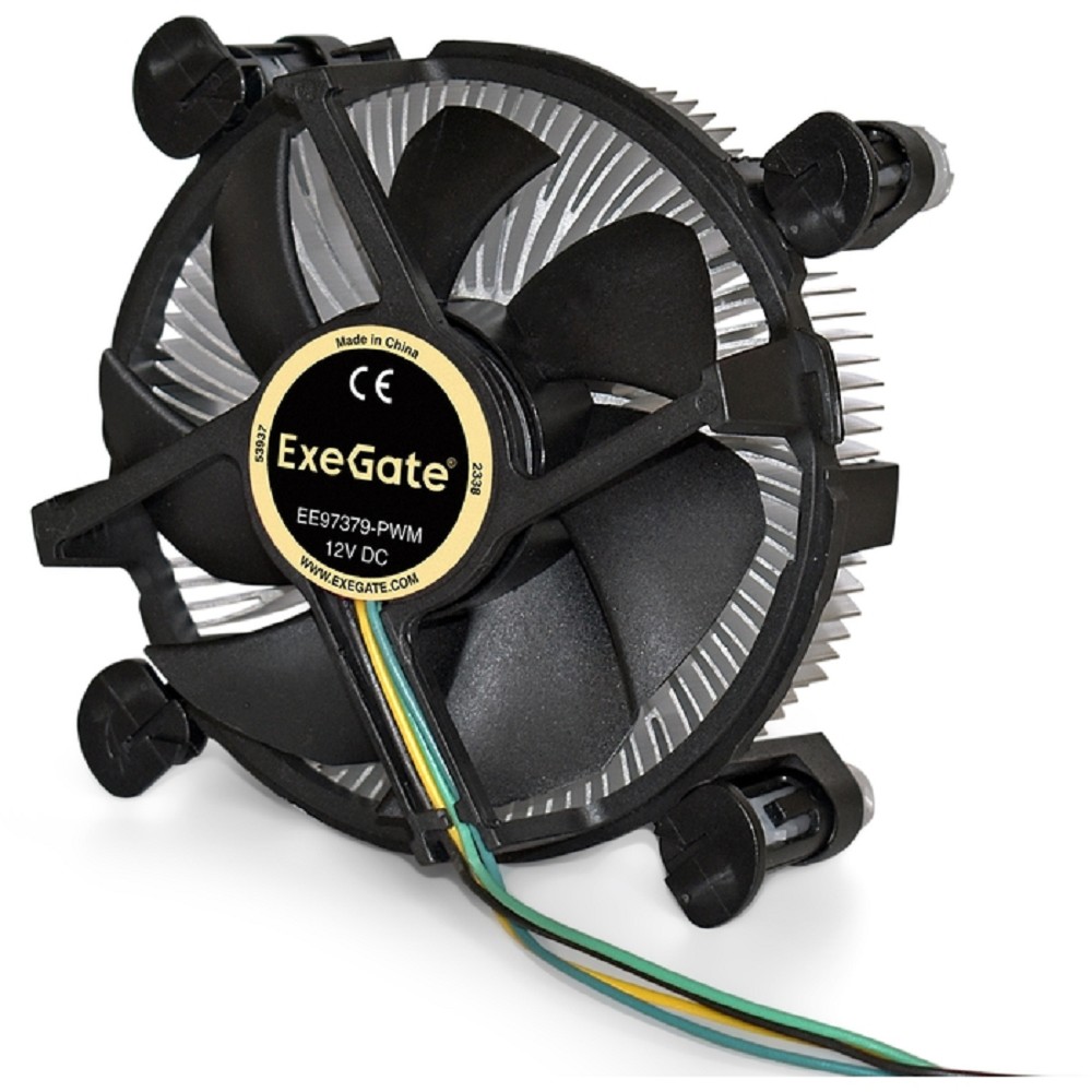 Exegate EX283279RUS Кулер ExeGate EE97379-PWM, Al, S1150/1151/1155/1156, TDP 65W, Hydro bearing, 4pin, 23.5db, BOX