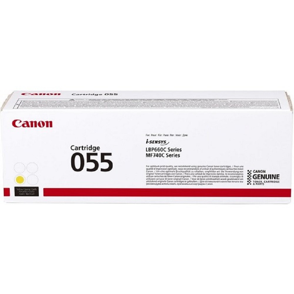 Canon 055 Y Тонер-картридж для Canon LBP66x/MF74x, (2100 стр.), желтый ( 3013C003 ) арт. 3013C002