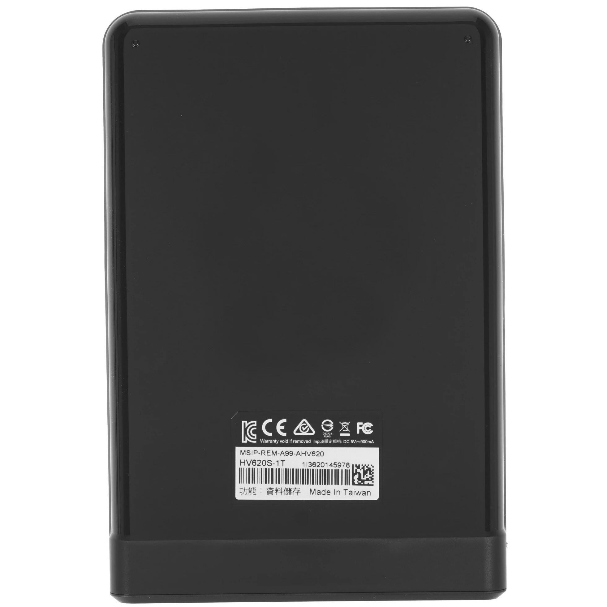 External HDD ADATA 1TB USB 3.2 Gen 1 (USB 5Gbps) COLOR BOX black арт. AHV620S-1TU31-CBK