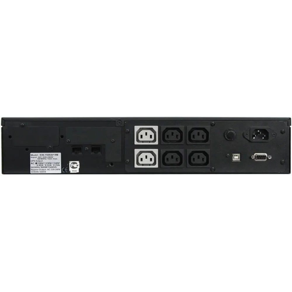 Powercom King Pro RM KIN-1200AP, LCD, 1200VA/960W, Rack mount 2U, 6*IEC320-C13 (2 surge & 4 batt), SNMP Slot, black (1152596) арт. KIN-1200AP LCD