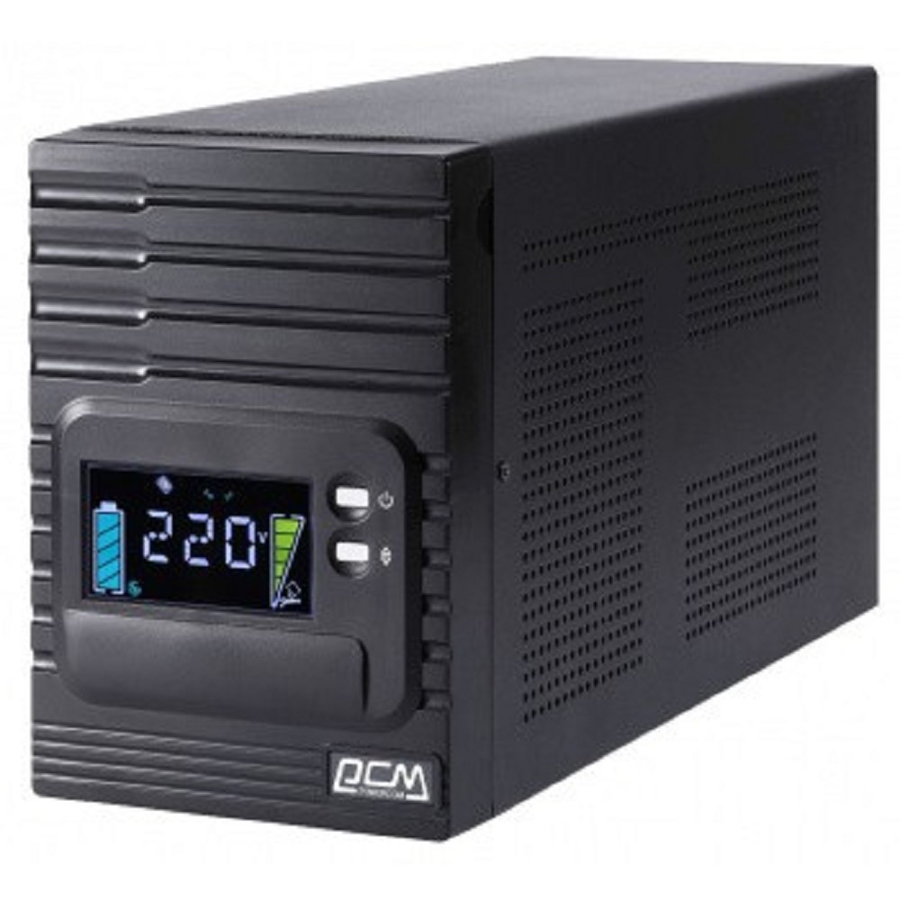 Powercom Smart King Pro+ SPT-1000, Line-Interactive, LCD, 1000VA/800W, Tower, 8*IEC320-C13, SNMP Slot, black (1152559) арт. SPT-1000-II LCD