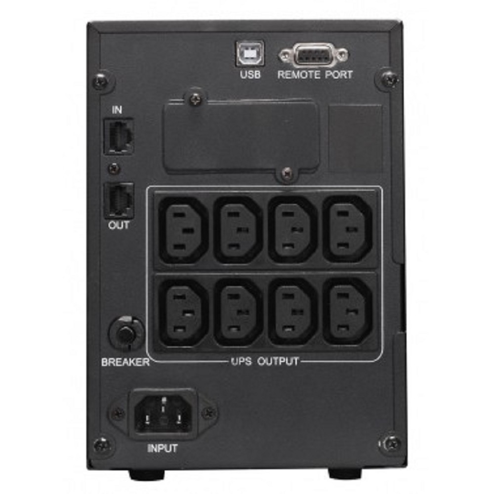Powercom Smart King Pro+ SPT-1000, Line-Interactive, LCD, 1000VA/800W, Tower, 8*IEC320-C13, SNMP Slot, black (1152559) арт. SPT-1000-II LCD