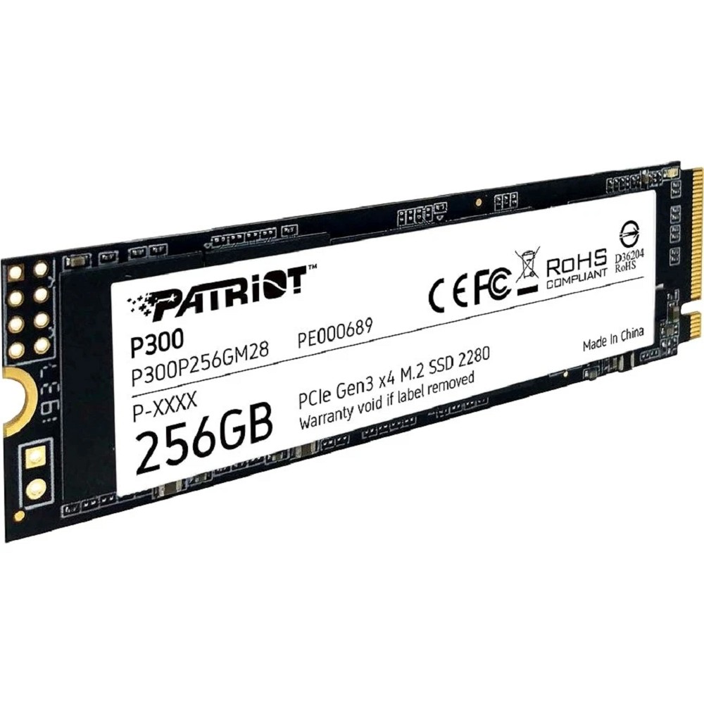 Patriot SSD P300 256GB M.2 2280 NVMe PCIe 3.0 x4 R1700/W1100 TBW 120TB 3D NAND арт. P300P256GM28