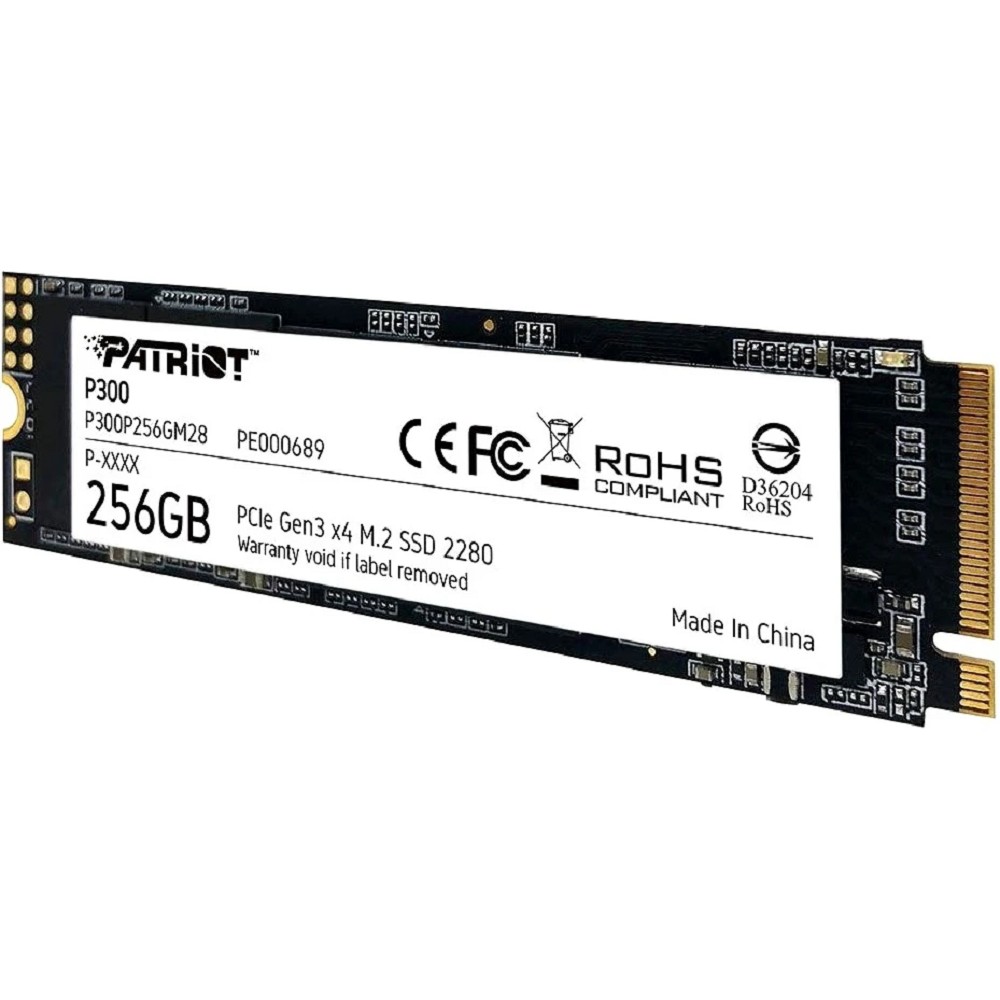 Patriot SSD P300 256GB M.2 2280 NVMe PCIe 3.0 x4 R1700/W1100 TBW 120TB 3D NAND арт. P300P256GM28