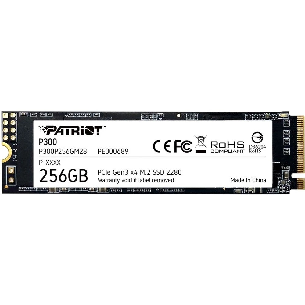 Patriot SSD P300 256GB M.2 2280 NVMe PCIe 3.0 x4 R1700/W1100 TBW 120TB 3D NAND арт. P300P256GM28