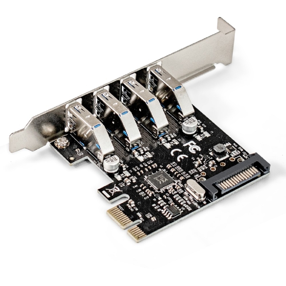Exegate EX283716RUS Контроллер EXE-314 PCI-E 2.0, 4*USB3.0 ext, разъем доп.питания (OEM)