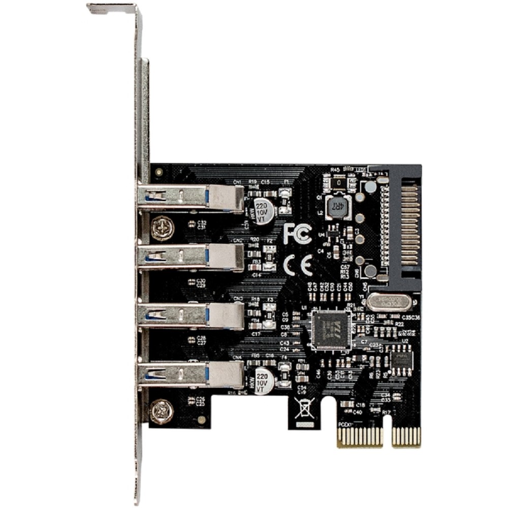 Exegate EX283716RUS Контроллер EXE-314 PCI-E 2.0, 4*USB3.0 ext, разъем доп.питания (OEM)