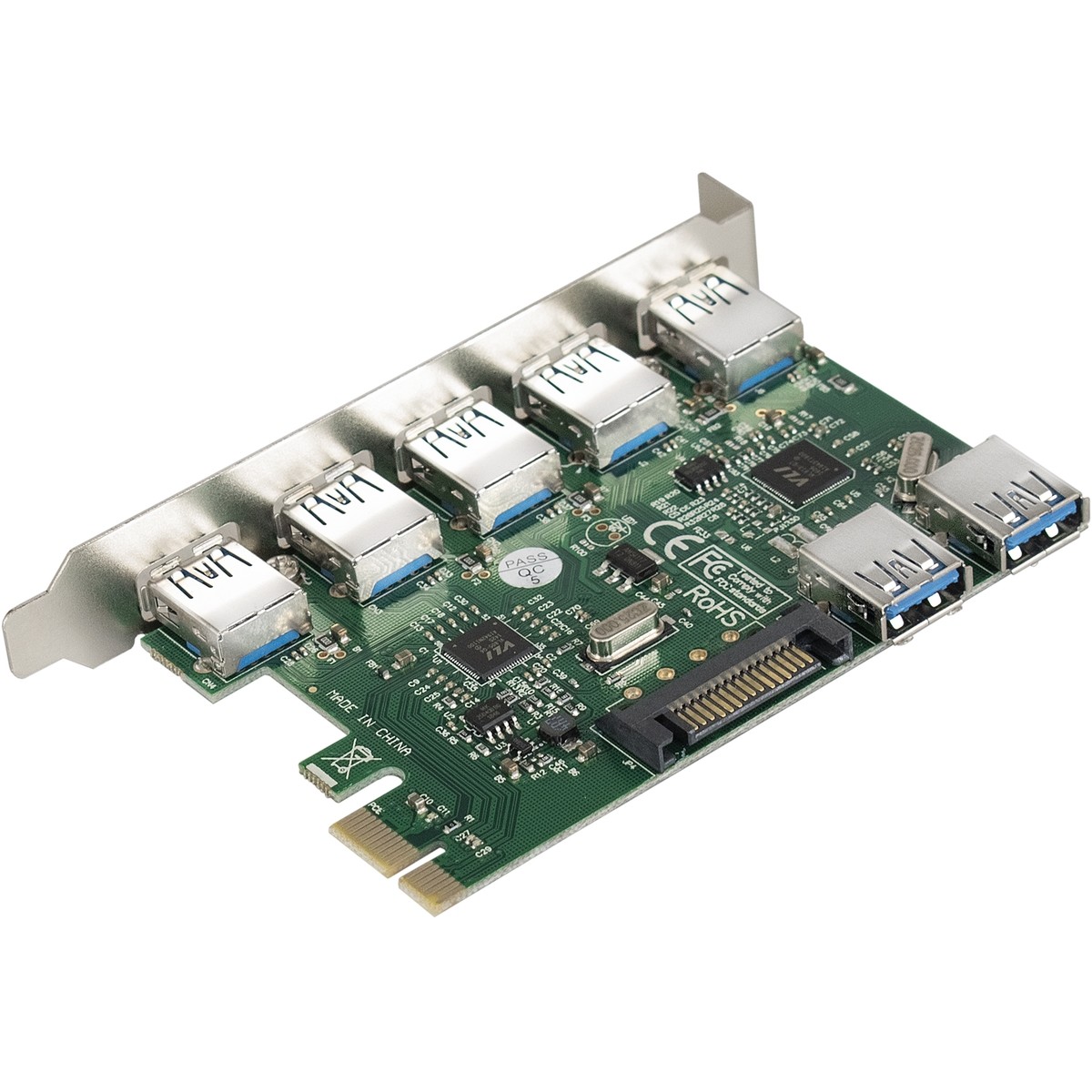Exegate EX283717RUS Контроллер EXE-317 PCI-E 2.0, 5*USB3.0 ext + 2*USB3.0 int, разъем доп.питания (OEM)