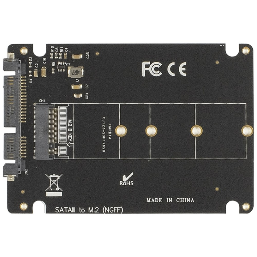Exegate EX283708RUS Переходник EXE-527 M.2 B key -> 2.5" SATA