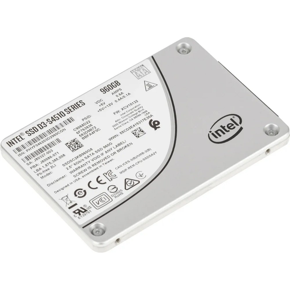 SSD Intel Original SATA III 960Gb SSDSC2KB960G801 963341 SSDSC2KB960G801 DC D3-S4510 2.5"