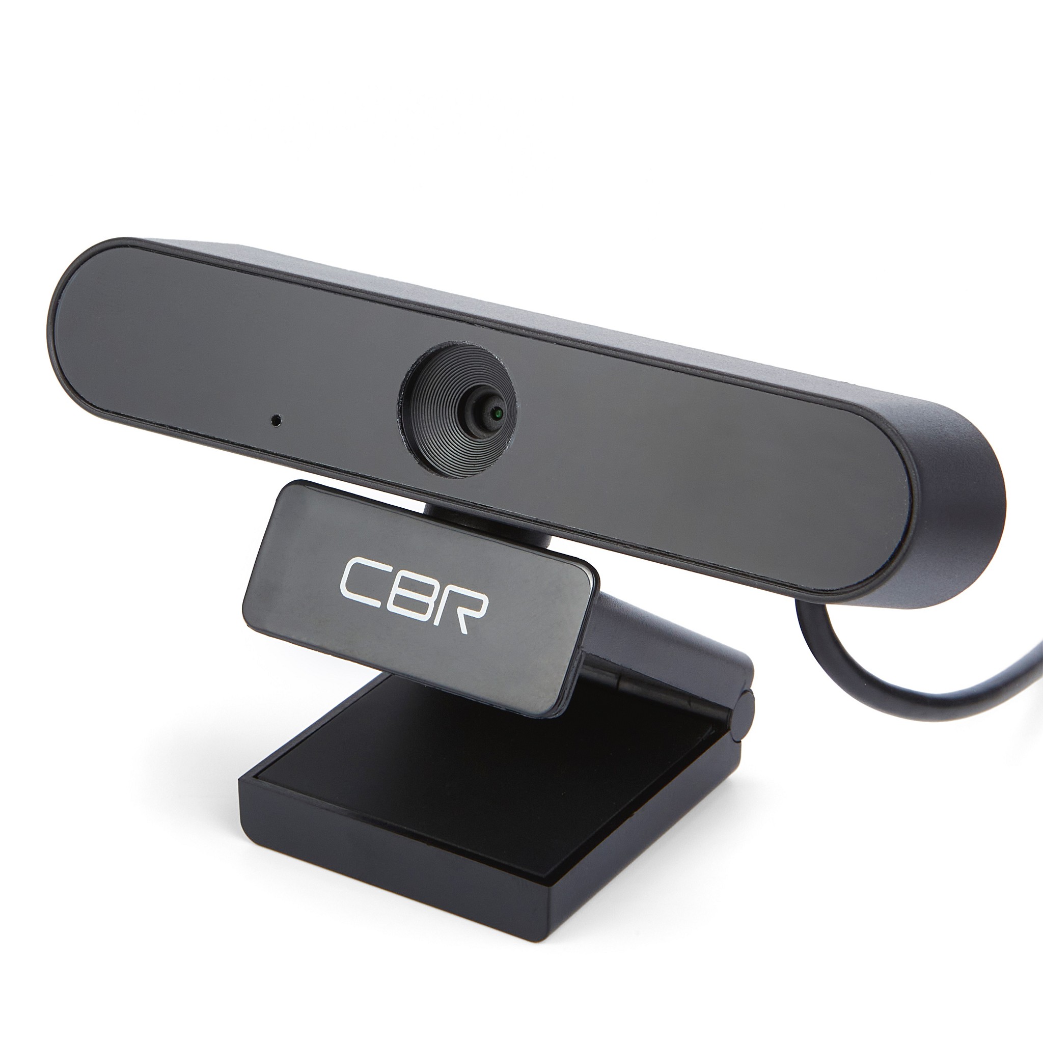 CBR CW 870FHD Black, Веб-камера с матрицей 2 МП, разрешение видео 1920х1080, USB 2.0, встроенный микрофон с шумоподавлением, автофокус, крепление на мониторе, длина кабеля 1,8 м, цвет чёрный