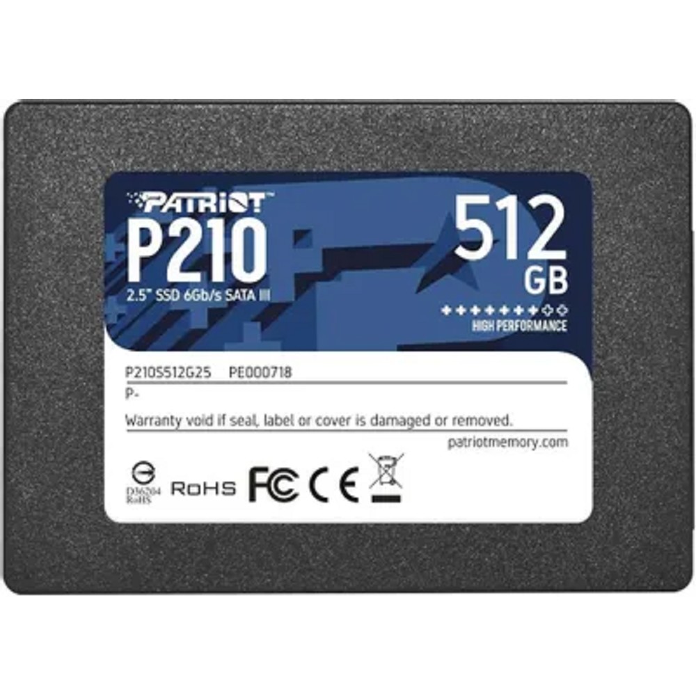 Patriot SSD P210 512GB SATA3 2.5" R520/W430 TBW 240TB 3D NAND арт. P210S512G25