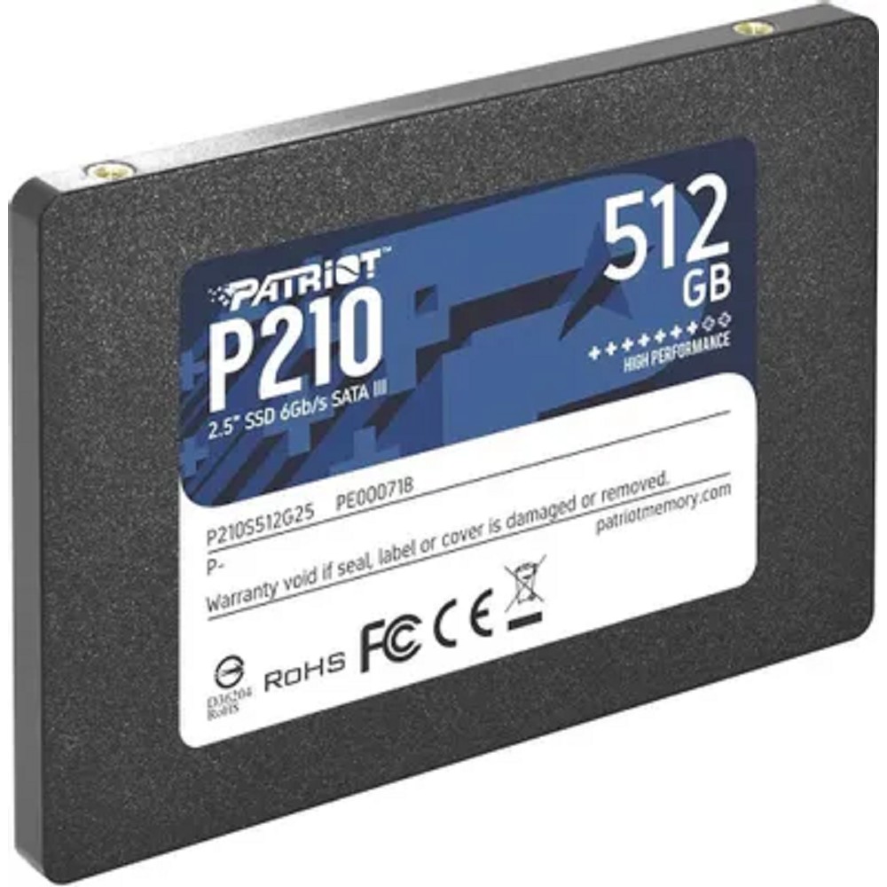 Patriot SSD P210 512GB SATA3 2.5" R520/W430 TBW 240TB 3D NAND арт. P210S512G25