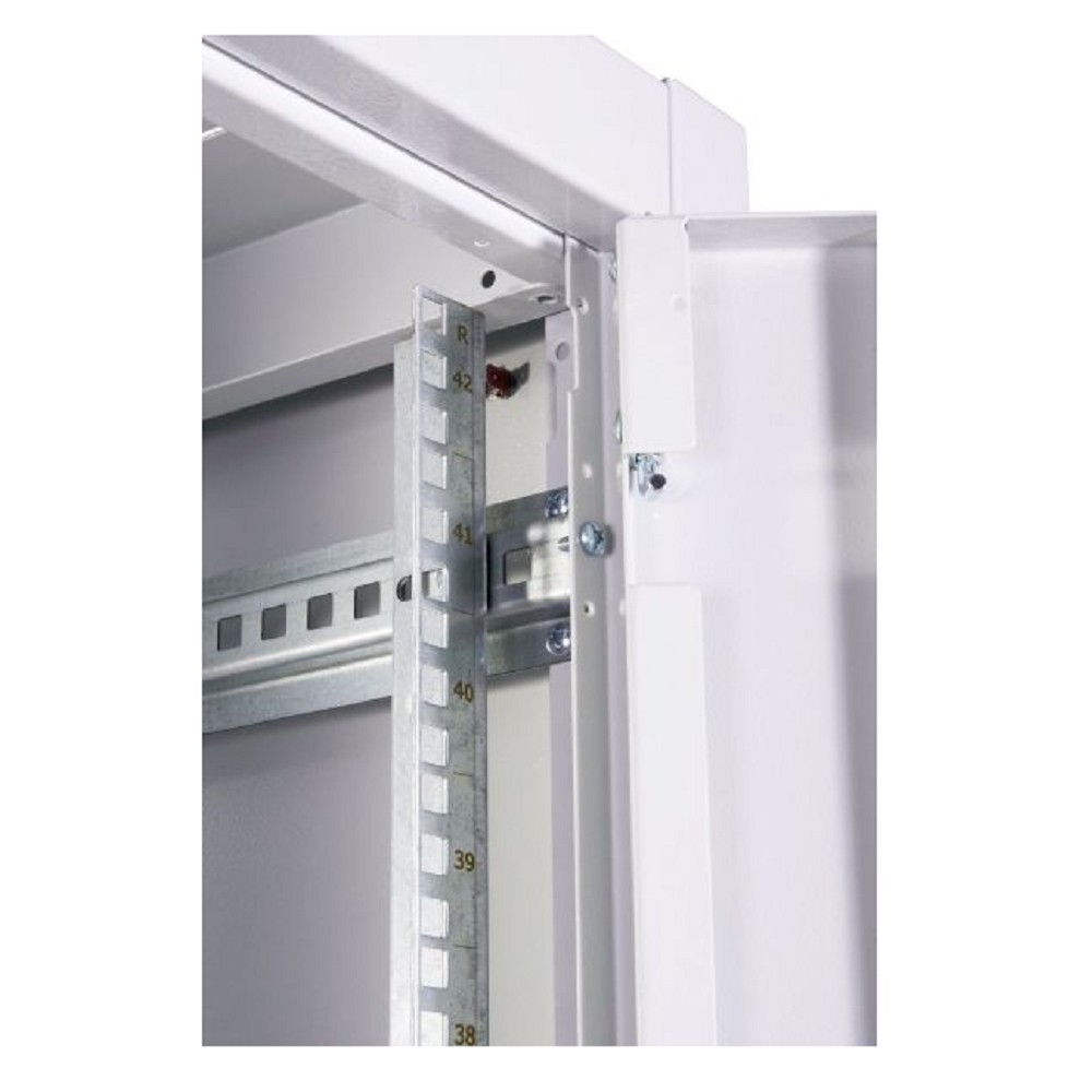 Шкаф коммутационный ЦМО (ШТК-Э-42.6.6-33АА) напольный 42U 600x600мм пер.дв.металл металл 2 бок.пан. направл.под закл.гайки 710кг серый 515мм 77кг 180град. 1987мм IP20 сталь