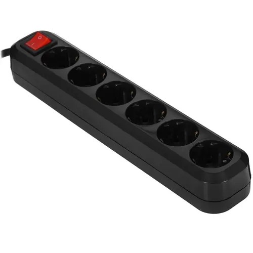 5bites SP6B-350 Сетевой фильтр 6S / 3*1.5MM2 / 16A / ABS / 5M / BLACK