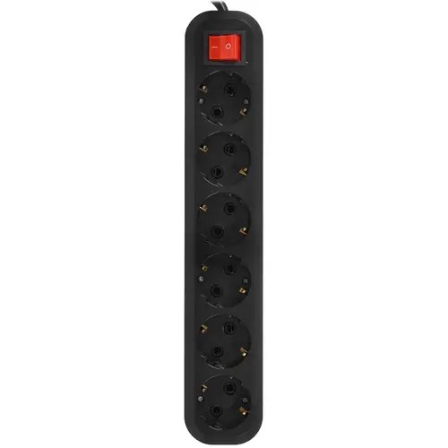 5bites SP6B-350 Сетевой фильтр 6S / 3*1.5MM2 / 16A / ABS / 5M / BLACK
