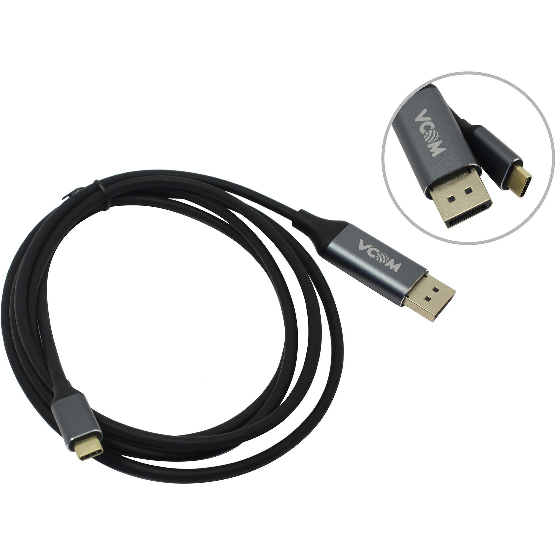 VCOM USB 3.2 Type-C (m) - DisplayPort (m) арт. CU422MC-1.8M