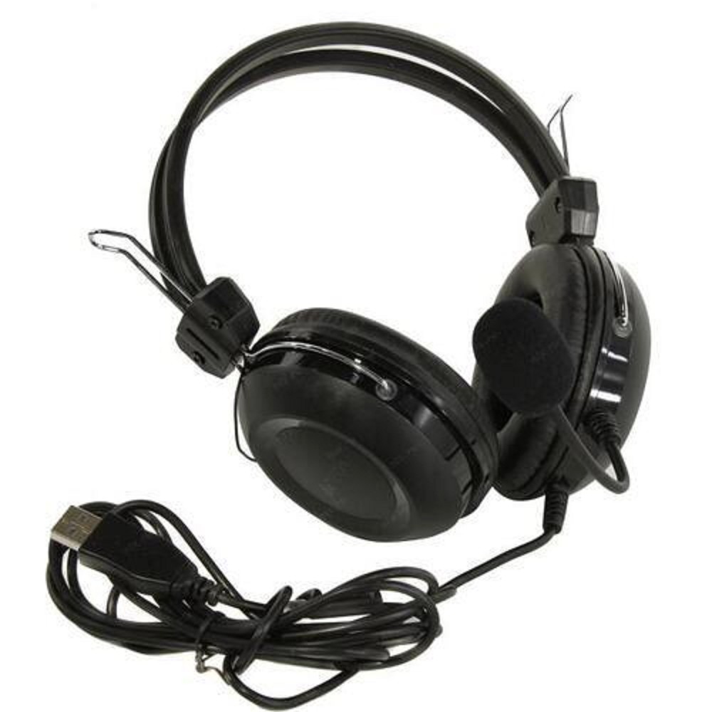 A4 HU-35 черный 2м накладные USB оголовье A4Tech