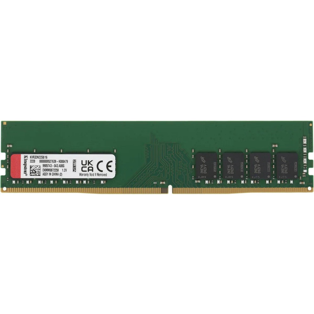 Kingston DDR4 16GB 3200MHz DIMM CL22 1RX8 1.2V 288-pin арт. KVR32N22S8/16