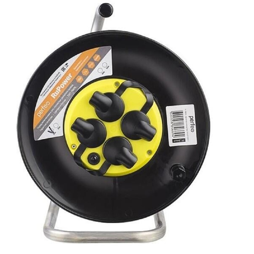 Perfeo удлинитель на катушке без заземления "RU POWER",PF_B4675 (40м 4гн с т/з 10А ПВС 2х1 IP44 (РБК16))