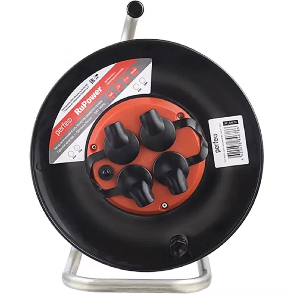 Perfeo удлинитель на катушке без заземления "RU POWER",PF_B4678 (30м 4гн с т/з 16А ПВС 3х1,5 IP44 (РБК16))