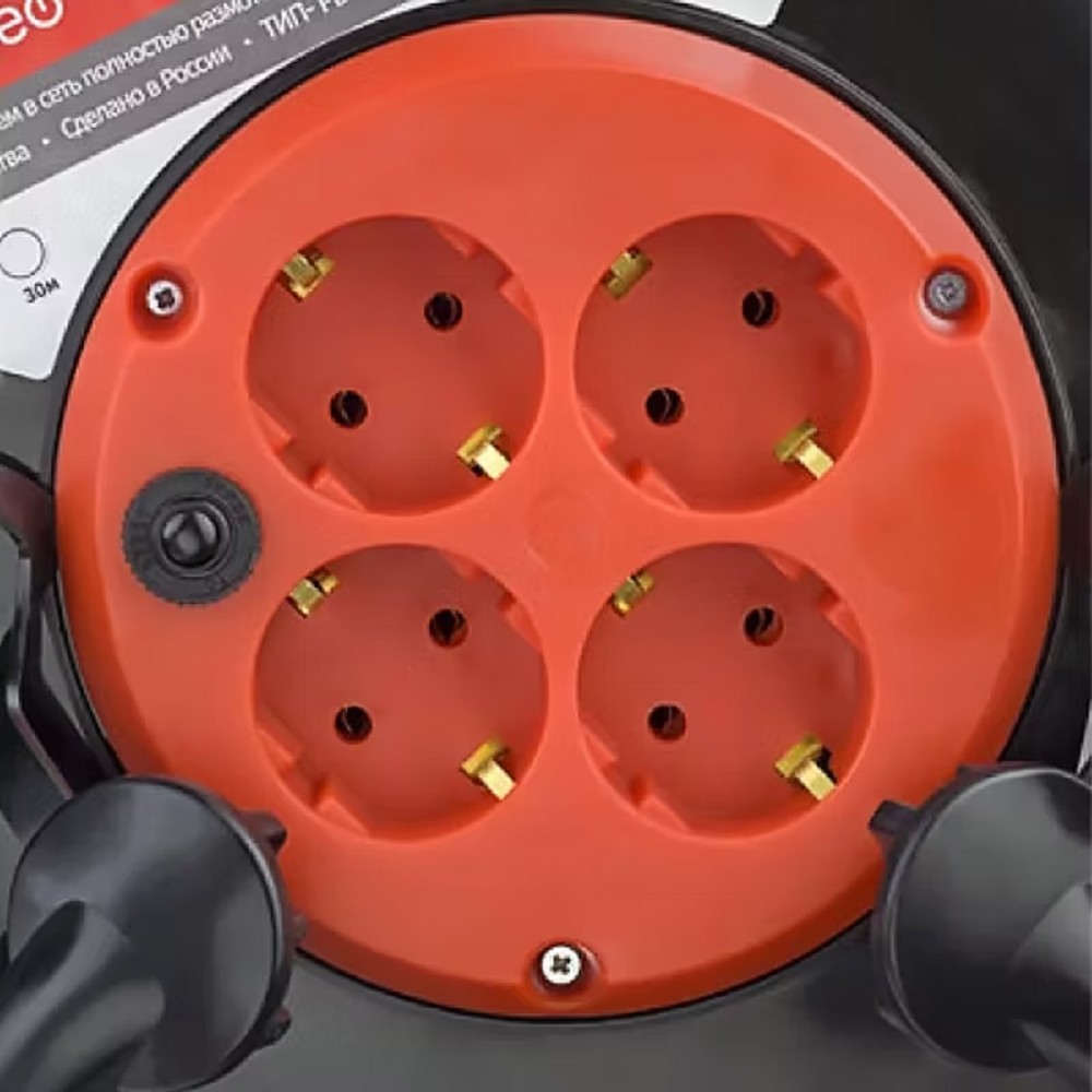 Perfeo удлинитель на катушке без заземления "RU POWER",PF_B4678 (30м 4гн с т/з 16А ПВС 3х1,5 IP44 (РБК16))
