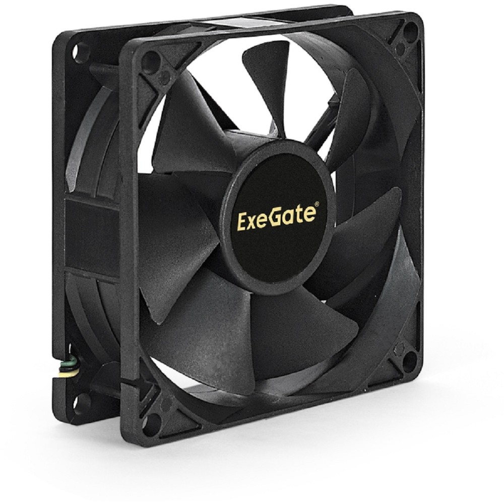 Exegate EX283378RUS Вентилятор ExeGate E08025B4P-PWM, 80x80x25 мм, двойной шарикоподшипник, 4pin, PWM, 22dBA