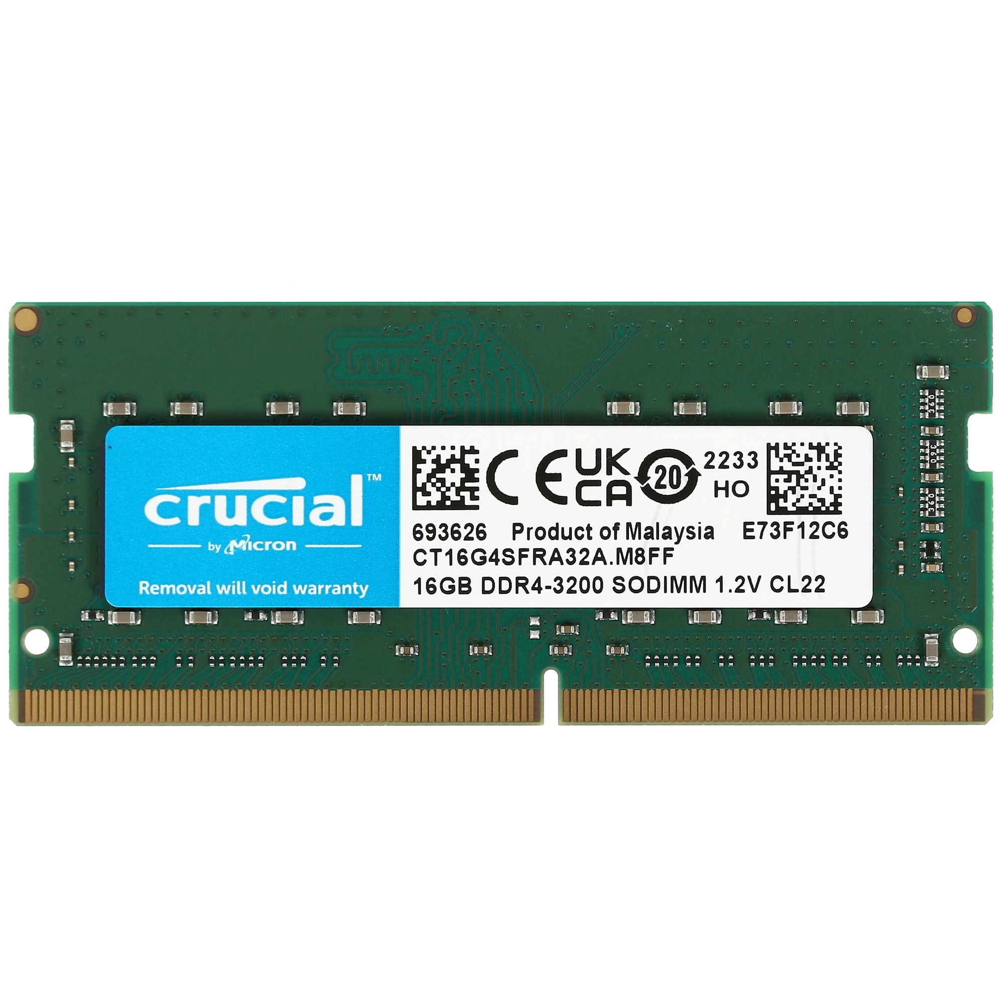 Crucial DDR4 SODIMM 16GB CT16G4SFRA32A PC4-25600, 3200MHz
