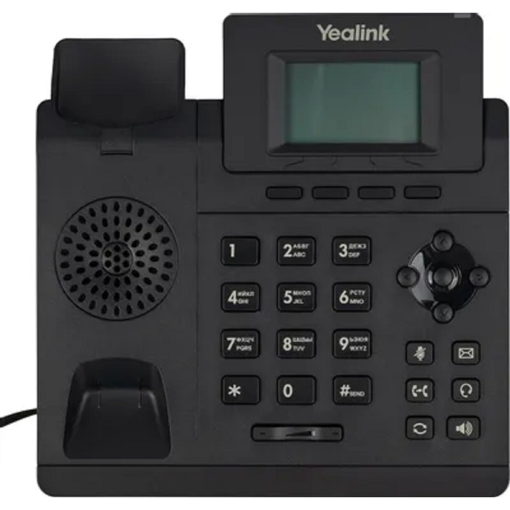 YEALINK SIP-T30, 1 аккаунт, 2.3" LCD-экран 132х64, шт. БП в комплекте