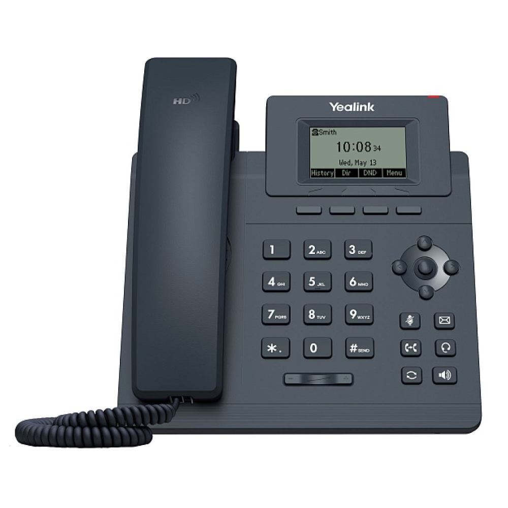 YEALINK SIP-T30P, 1 аккаунт, 2.3" LCD-экран 132х64, PoE, шт. БП в комплекте